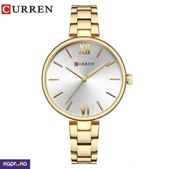 Curren Ladies Wrist Watch With Modern Silver Dial Stainless Stee