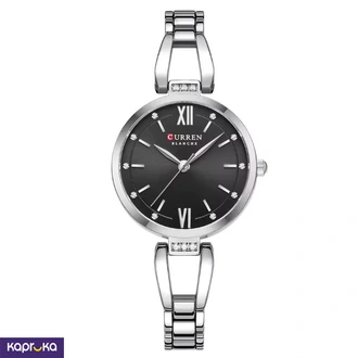 Curren Ladies Wrist Watch With Modern Black Dial Stainless Steel