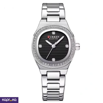Curren Ladies Wrist Watch With Modern Black Dial Stainless Steel