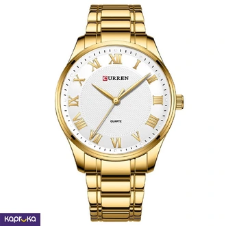 Curren Gents Wrist Watch With Stylish White Dial Stainless Steel