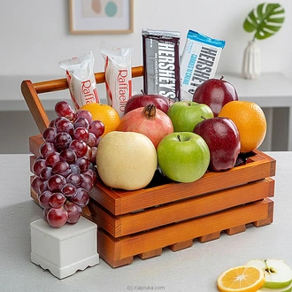 Fruit And Chocolate Harmony Fathersday Gift Basket With Branded