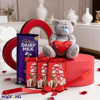 Heartbox Teddy With Chocolates