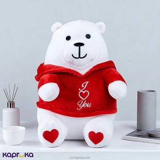 Winter Love Bear Plush Soft Toy - 10 Inches