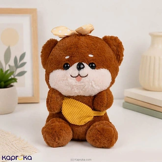 Sweet Bow Bear Plush Toy - 8 Inch